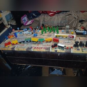 Lot of Thomas The Train Style Toys Trains, Train Cars, Town People, & More